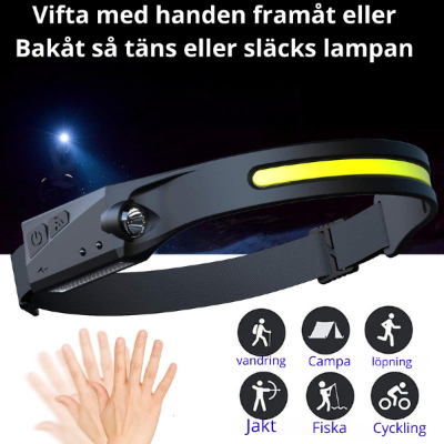 LED-induktionspannlampa USB-uppladdningsbar.