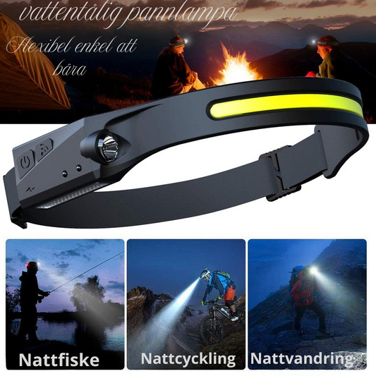 LED-induktionspannlampa USB-uppladdningsbar.